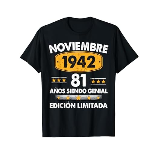 81 Años Cumpleaños Regalo Noviembre 1942 Noviembre 81 Años Camiseta
