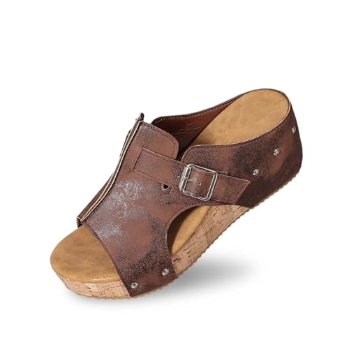 Pantoufles à enfiler femme bout ouvert pour soulager les pieds fatigués dessous doux