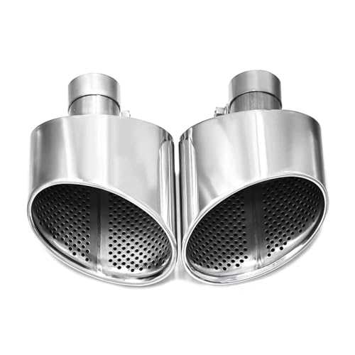 Buse échappement ovale argent look RS pour système de silencieux A4 A5 A6