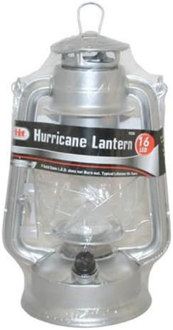 16 LED Hurricane Lantern, Silver