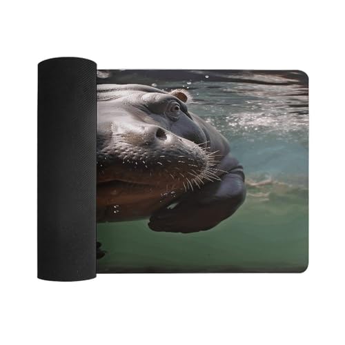 Diving Hippo Desk Mat Non-Slip Large Mouse Pad miniatura 3