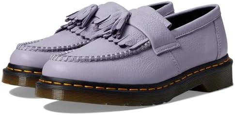 ドクターマーチンAdrian Frosted Lavender Dr. Martens Women's Adrian Virginia Leather Tassel Loafer Flat
