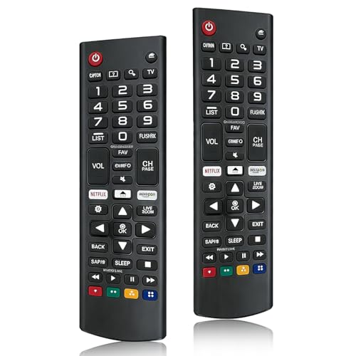 Universal für LG Fernbedienung, 2 Stücke mit Allen Original LG Fernsehern, Replacement Remote Control for LG LCD TV with Netfl-ix 3D Button, Ersatz lg Fernbedienung für lg Fernsehe