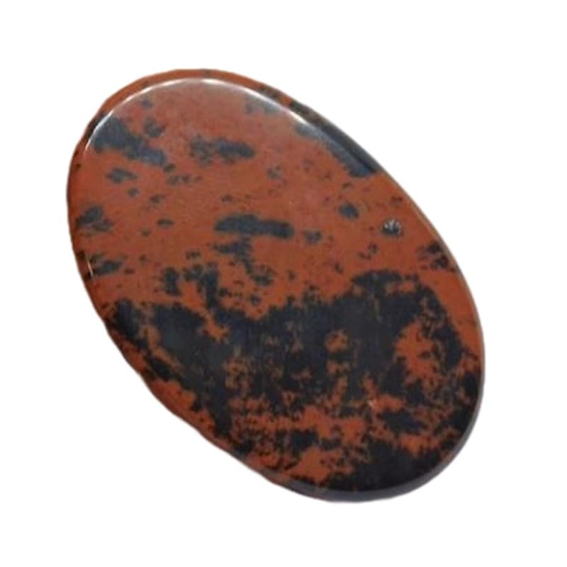 Jaspe rouge naturel ovale cabochon 48x27mm : fini les pierres plates sans relief