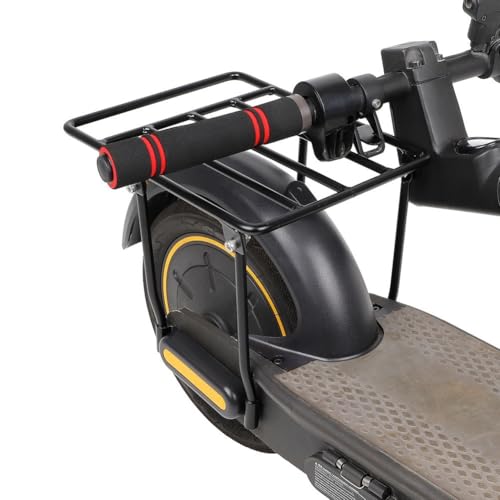 Porte-bagages arrière pour trottinette électrique Ninebot Max G30s, étagère pliable avec revêtement anti-rayures en acier robuste pour rangement extérieur, noir – vue 5
