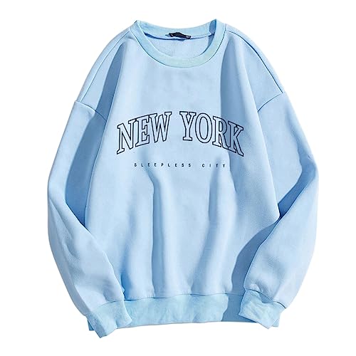 Sweat col rond femme en coton mélangé pour le style décontracté