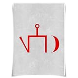 Tamaño: 297 mm x 420 mm (A3) Nice Captain Póster de bandera de la Edad Media con escudo de armas de tamaño A3, decoración del hogar (horda dorada)