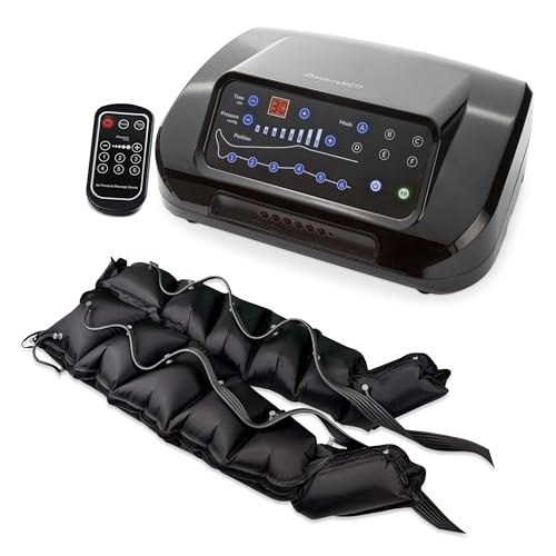 DinamicaMed® PRO 6.0 Classic Pressothérapie – Appareil de drainage lymphatique avec 6 programmes, 6 chambres à air, Pantalons pour les jambes, les fesses et le ventre, utilisation à domicile