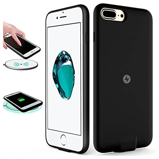 OCEANLOVE Wireless Charger Charging Receiver Case for iPhone 7 6S 6 (NOT Battery case) Built-in Qi Receiver and Charging Port (for Lightning Cable Charging and Data Sync) Shockproof Protective
