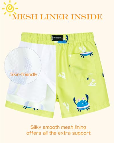 Image of SURF CUZ Surfcuz Little Boys Swim Trunks UPF 50+ Toddler Beach Shorts Swimsuit Kids Quick Dry Swimwear