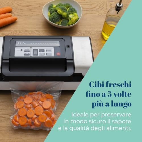 LAICA VT3120 Macchina Sottovuoto Professionale – 2 Rotoli Inclusi