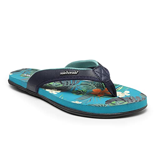 Image of SOLETHREADS SERENE | Cushion | Comfortable | Cute | Soft | Squishy Footbed | Anti-Skid Sole | Flip Flops for Women | S.Green | UK7