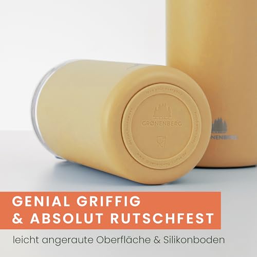 Groenenberg Thermobecher 440 ml | Kaffeebecher to go 100% Auslaufsicher | Hält mind. 4 h warm | Coffee to go Becher aus recyceltem Edelstahl – Ansicht 6