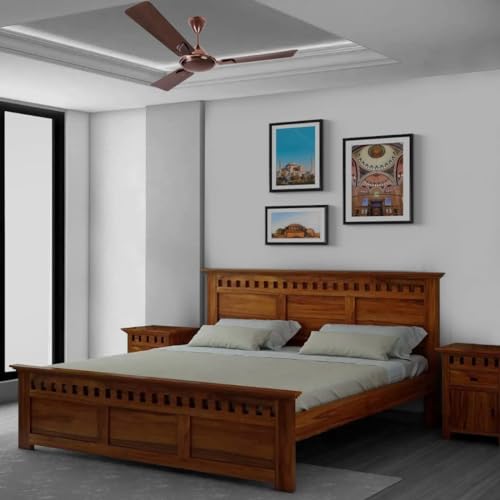 Image of Bed Solid Sheesham Wood for Your Bedroom Delivery Condition-DIY(Do-It-Yourself) Solid Wood Queen Bed (Finish Color - Natural Finish, Delivery Condition - DIY(Do-It-Yourself))