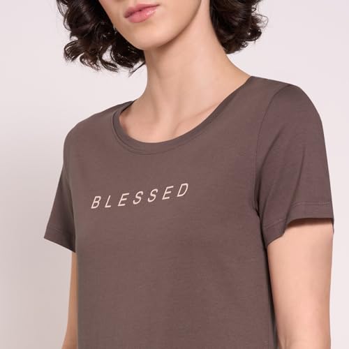 Image of Honey Women's 100% Cotton T-Shirt | Regular Fit | Round Neck | Half Sleeve