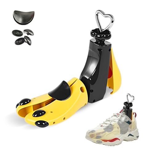 ZIUOOWPT Shoe Stretcher Women Men, Boot Stretcher, Adjustable Width & Length Expansion Leather Widener (1 Pack, Yellow, M——Women Size 7-11, Men's 6-10)