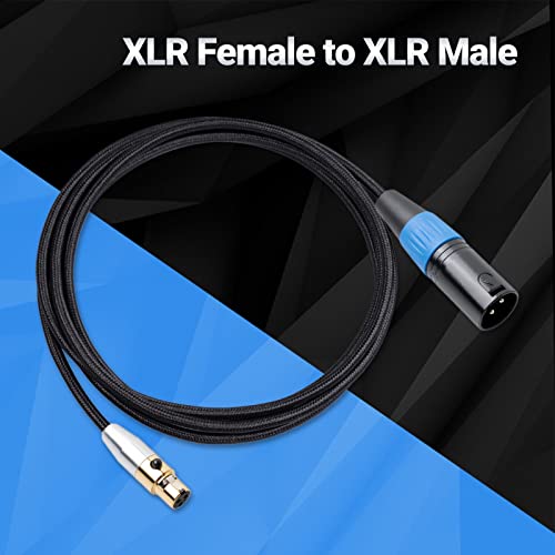 Cabo de áudio flexível XLR fêmea para XLR cabo de áudio macho adaptador de microfone conveniente 3m