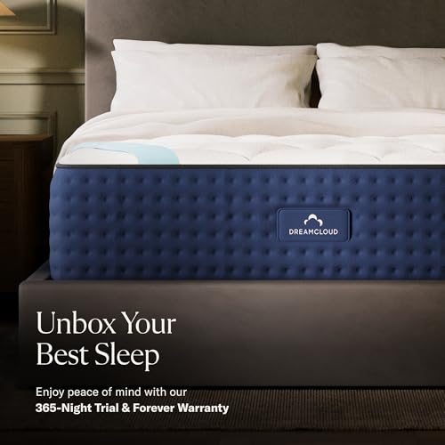 Image of DreamCloud Premier 13 inch Twin XL Mattress - Luxury Hybrid Memory Foam - 365 Night Trial - Premium Pressure-Relieving Layers - Forever Warranty - Mattress in a Box - CertiPUR-US Certified