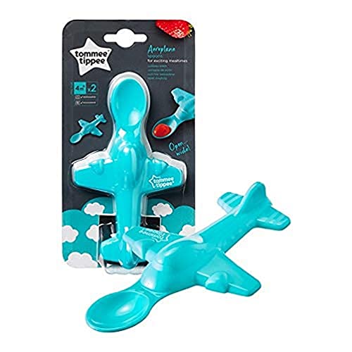 tommee tippee Cuillère Avion Bleu x 2