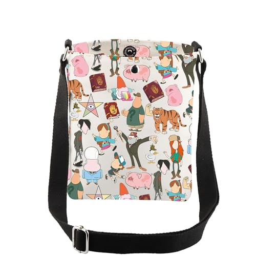 CMNIM G Fals Character Crossbody Bags G Fals Journal Inspired Adjustable Shoulder Bag for Bill C Fans Anime Gifts