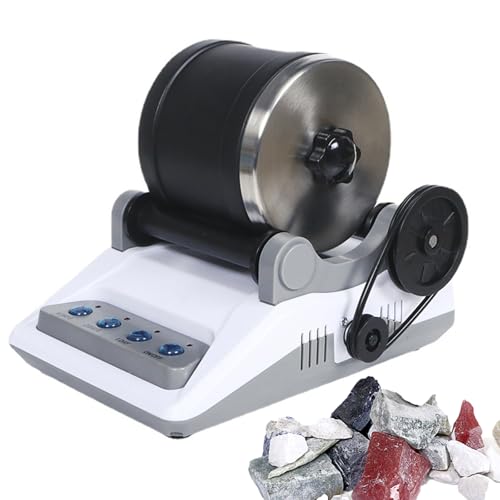 oiakus Electric Rock Tumbler Kit, Rock Tumbler Polisher Kit, Physical Science Experiment Gem Grinder with Timmer Buttons, Detachable DIY Stone Polisher for Kids All Ages