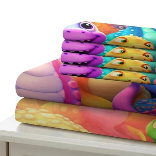 Parure de lit dinosaure 3D microfibre housse de couette avec fermeture - 7