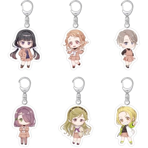 [Moekky] 6種類 うたごえはミルフィーユ グッズ 小牧嬉歌 繭森結 キーホルダー オシャレ 可愛い 携帯 装飾 アクリル製品 アニメ セット販売 日常 誕生日 記念品 贈り物 取付簡単 かばん掛け 鍵 グッズ 小道具[非公式] (04) [並行輸入品]のサムネイル