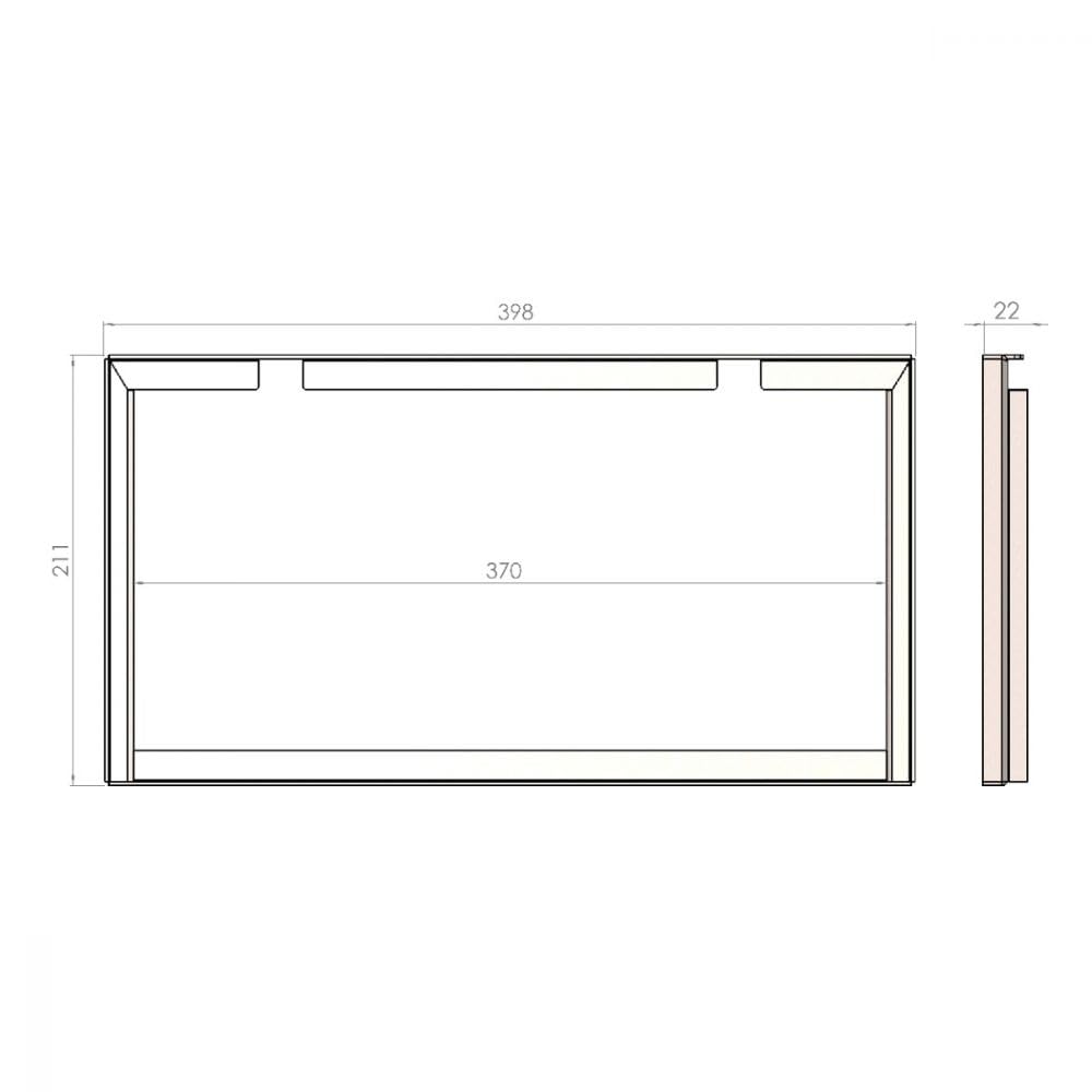 Feuerfest 123 - Rahmen für Heizgasumlenkplatte 398x211x22 mm, kompatibel mit Hark Kaminofen, Edelstahlrahmen Zugumlenkung zum Nachrüsten für Kamine und Öfen