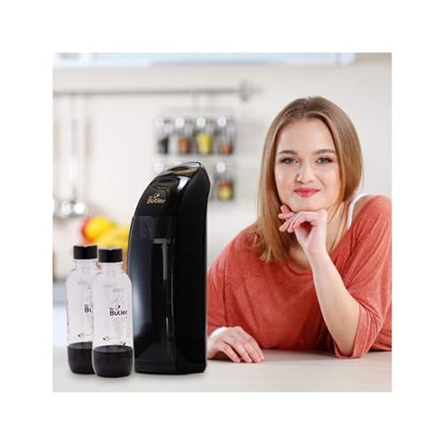 Image of AJS Sodamaker Black | Home Soda Maker Machine for Sparkling Water and Carbonated Drinks | Manual Beverage Carbonator