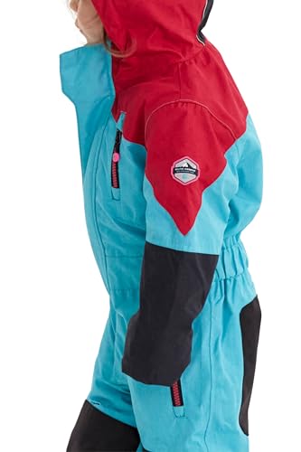 Killtec Unisex Kinder Kesley Mini Skioverall Schneeanzug Mit Kapuze 10 000 Mm Wassers ule Wasserdicht, Türkis, 86-92 EU – Ansicht 4