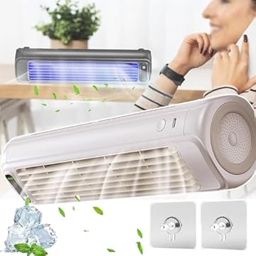 Ar condicionado de resfriamento, ventilador de ar condicionado de cozinha/silencioso, duto de ar de circulação super longa (3 níveis de velocidade do vento), montado na parede/vertical, 12 horas de