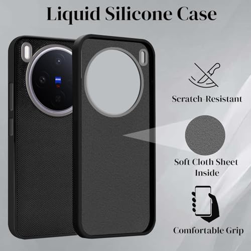 Image of Jkobi Rubberised Back Cover Case for Vivo X300 5G (Textured Grip Design | Micro-Fiber Cloth Inside | Slim and Light Weight | Soft Touch and Feel)
