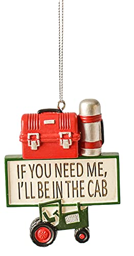 The Bridge Collection 'I'll Be in Cab' Festive Farm Tractor Ornament