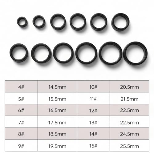 Ring 4 Sizing Kit, Compatible with Ou-ra Ring4, Professional Finger Measuring Tool, Smart Ring Find Your Before You Buy Ring, Size 4 to 15 - Black by Starosheit - Used condition - Image 2