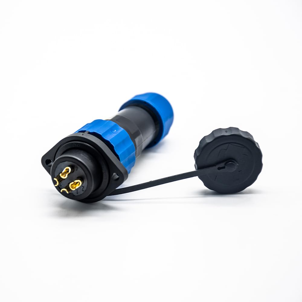 Connettore Aeronautico SP21 2 Poli IP68 - Impermeabile Per Lampade Esterne E Illuminazione - Foto 3