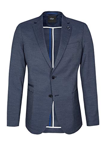 s.Oliver BLACK LABEL 02.899.54.4490 Veste De Costume, Bleu (Blue Dobby 58k4), 38 Homme - Image 3
