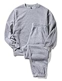 [Nutopia] スウェット メンズ 裏起毛 上下セット パジャマ 秋冬 (L/ライトグレー(上下セット×1点))