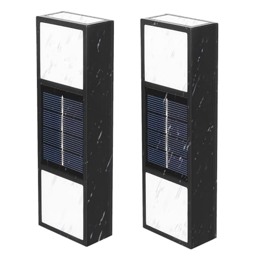 Luces solares de pared para exterior impermeables y focos Up Down para terrazas y decks