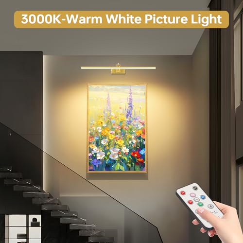 Luz de imagen sin cable para iluminar cuadros sin dañar la pared con obras 2