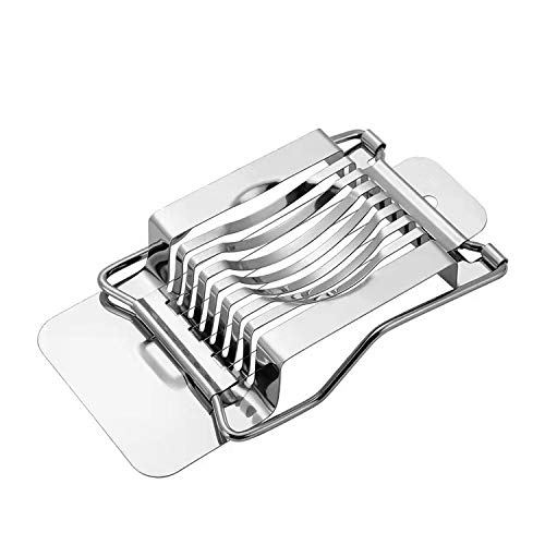 MAXBROTHERS cortador de ovos de aço inoxidável, cortador de ovos de metal, usado para cortar ovos, s