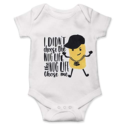 Lucky Star Nug Life Baby Onesie Funny Baby Onesie Hipster Baby Onesie Cute Little Nugget Baby Onesie Fast Food Baby Onesie White