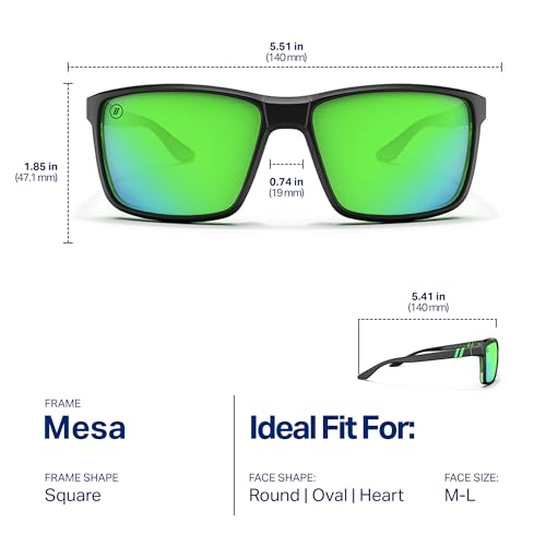 Image of Blenders Eyewear Mesa - Polarized Sunglasses - Modern Wraparound Frames - 100% UV Protection - For Men & Women
