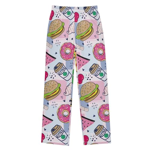 ZZKKO Pink Sweet Dessert Boys Pants for Kids Jogger Pants with Pockets S-XL