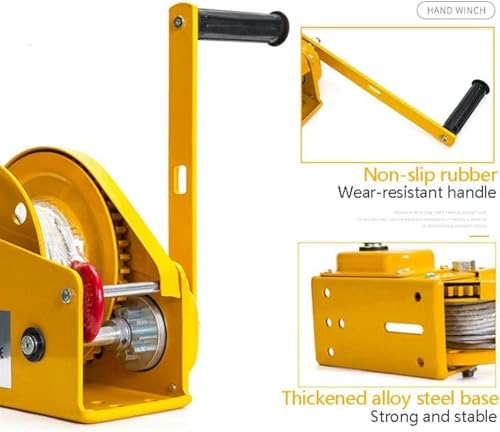 Cabrestante manual con cable de acero 1200 lb/1800 lb miniatura 6