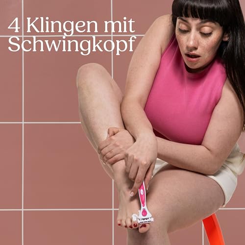 Wilkinson Sword Intuition Quattro Smooth Shave Rasierklingen, Damenrasur, Hauch von Aloe vera, Rasierer für die alltägliche Rasur, 6 + 1 Stück 4
