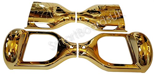 Coque hoverboard 6.5 pouces chromée en plastique rigide de remplacement