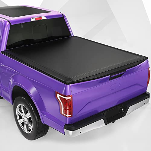 IPARTSZONE Soft Tri-fold Truck Bed Tonneau Cover Compatible with 2019-2021 Silverado/Sierra 1500/ 2500HD/ 3500HD Std 5'8" Bed