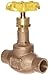 Apollo 120S Series Bronze Globe Valve, Class 125, Inline, Threaded Bonnet, 1/2" Solder End