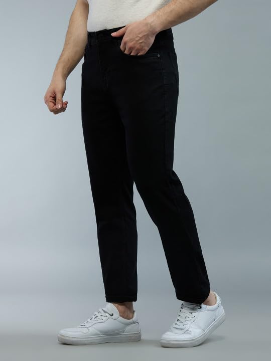 Image of Style Quotient Men Dark Blue Regular Fit Mid Rise Stretchable Jeans