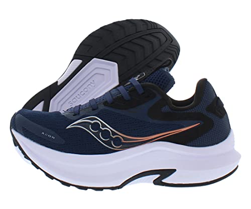 Image of Saucony Axon 2 Womens Shoes Size 8.5, Color: Navy /Silver